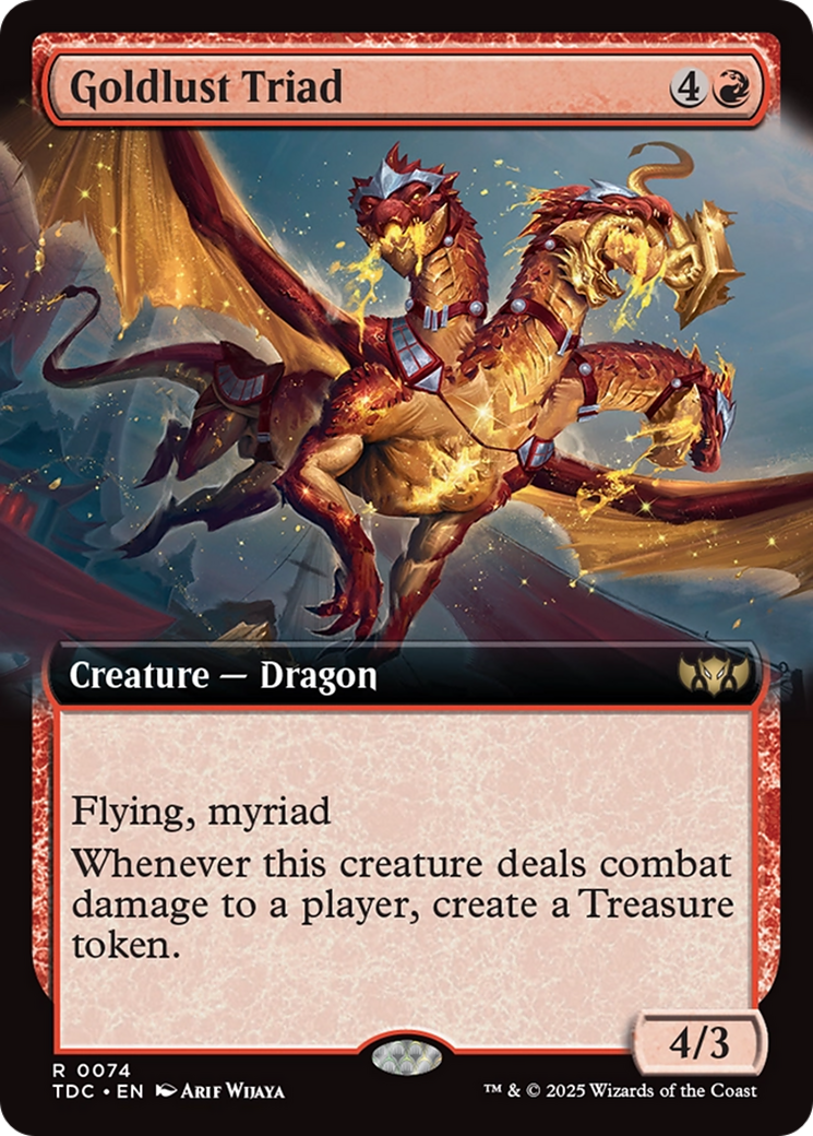 Goldlust Triad (Extended Art) (74) [Commander: Tarkir: Dragonstorm] - Deck Out Gaming