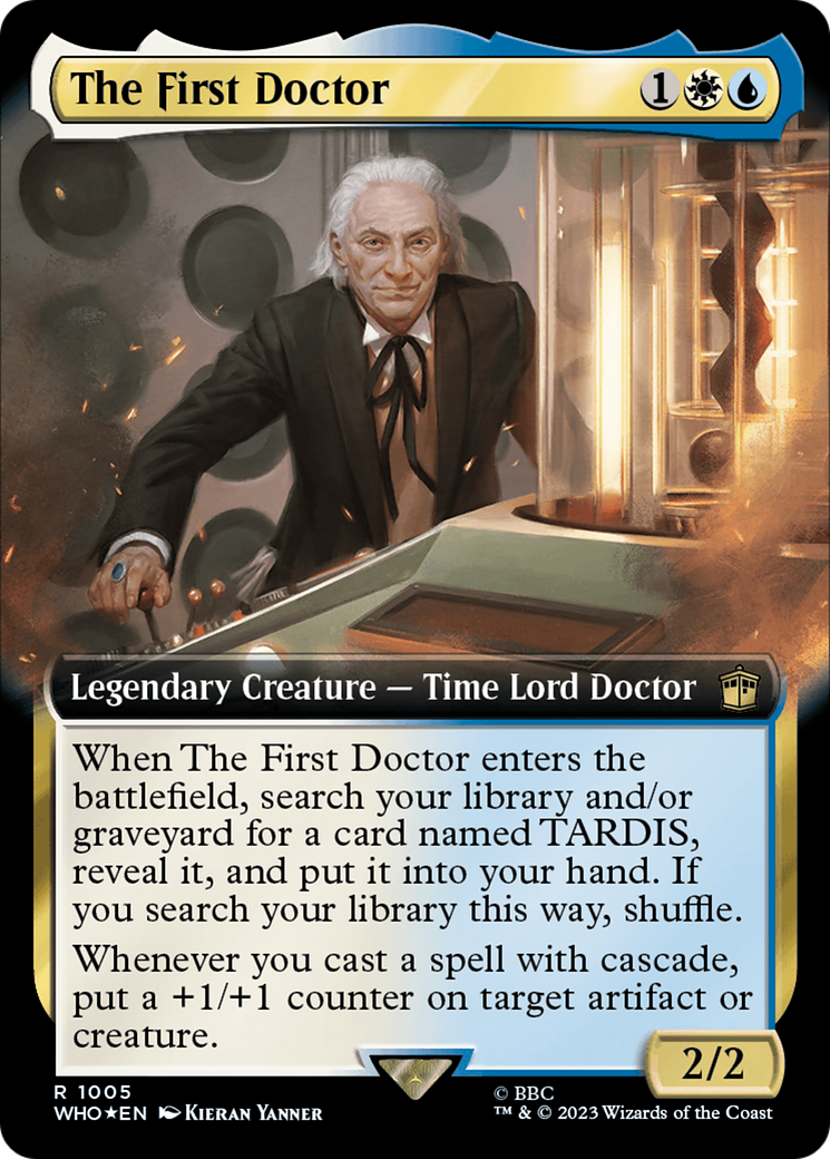 The First Doctor (Extended Art) (Surge Foil) (1005) [Doctor Who] foil - Deck Out Gaming