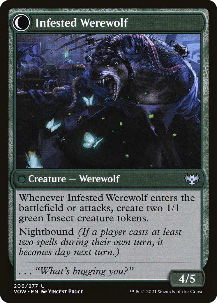 Infestation Expert // Infested Werewolf (206) [Innistrad: Crimson Vow] - Deck Out Gaming
