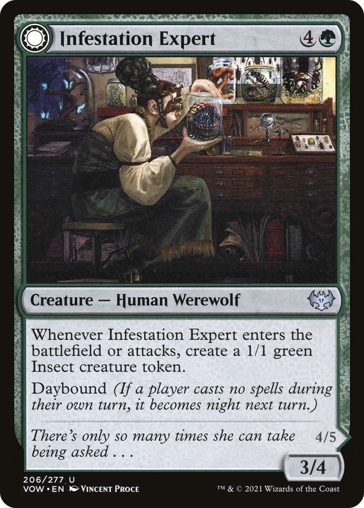 Infestation Expert // Infested Werewolf (206) [Innistrad: Crimson Vow] foil - Deck Out Gaming