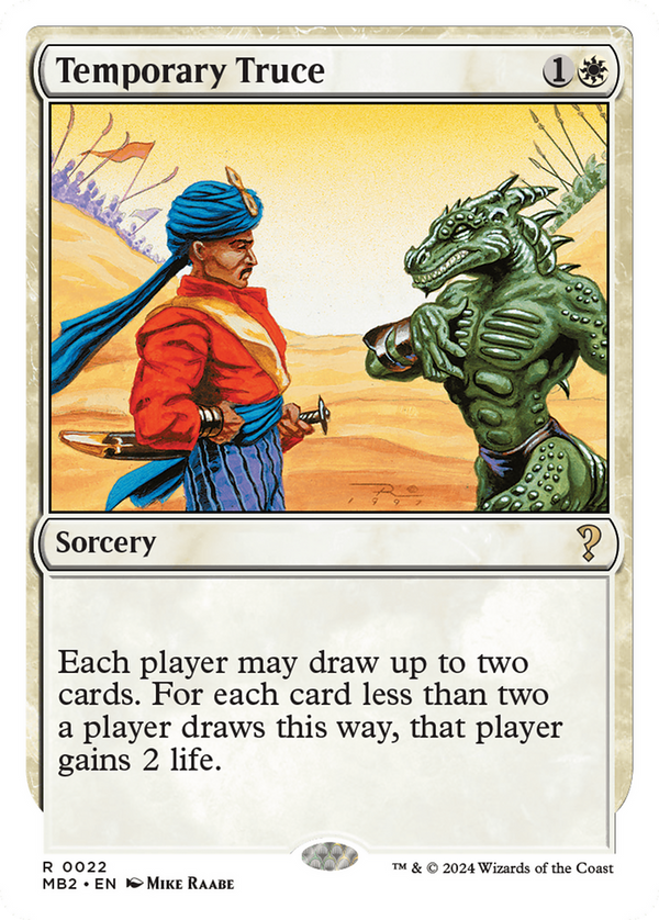 Temporary Truce (White Border) (22) [Mystery Booster 2] - Deck Out Gaming