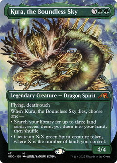Kura, the Boundless Sky (Borderless) (411) [Kamigawa: Neon Dynasty] - Deck Out Gaming