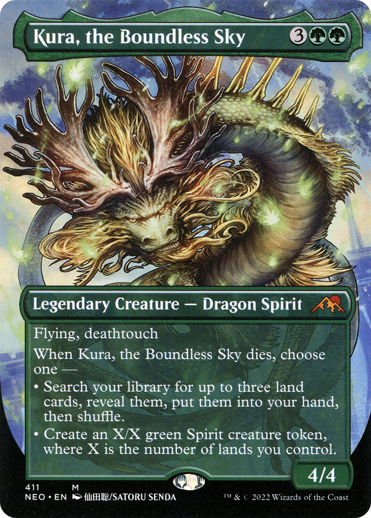 Kura, the Boundless Sky (Borderless) (411) [Kamigawa: Neon Dynasty] - Deck Out Gaming