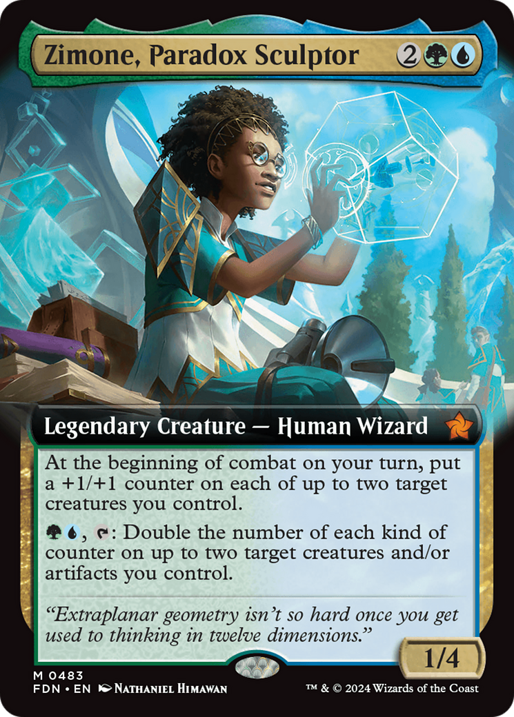 Zimone, Paradox Sculptor (Extended Art) (483) [Foundations] foil - Deck Out Gaming