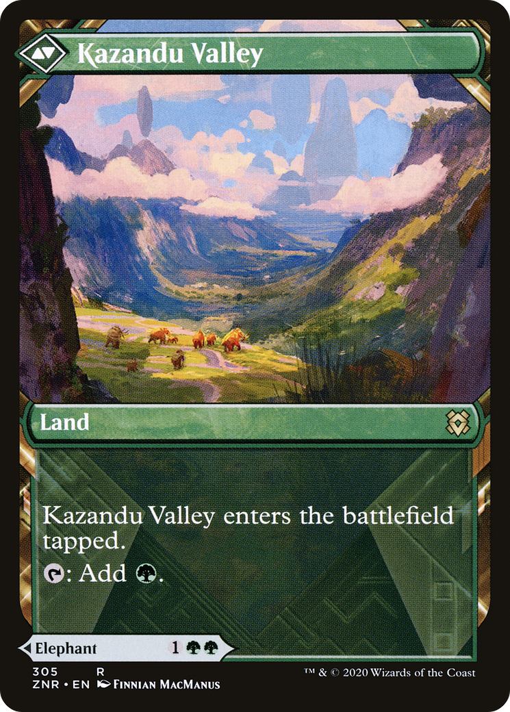 Kazandu Mammoth // Kazandu Valley (305) [Zendikar Rising] - Deck Out Gaming