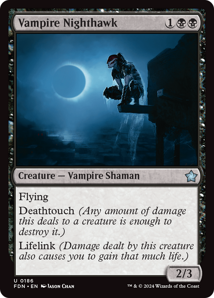 Vampire Nighthawk (186) [Foundations] foil - Deck Out Gaming