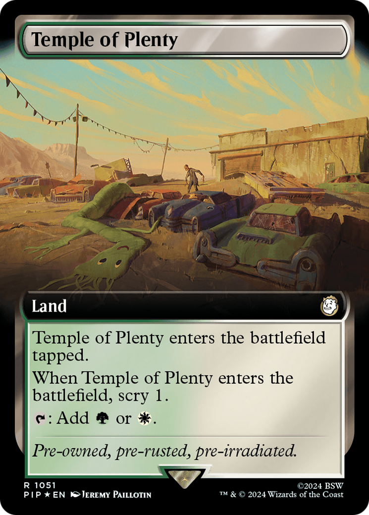 Temple of Plenty (Extended Art) (Surge Foil) (1051) [Fallout] foil - Deck Out Gaming