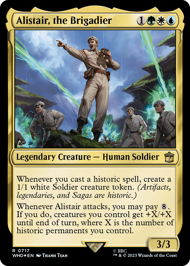 Alistair, the Brigadier (Surge Foil) (717) [Doctor Who] foil - Deck Out Gaming