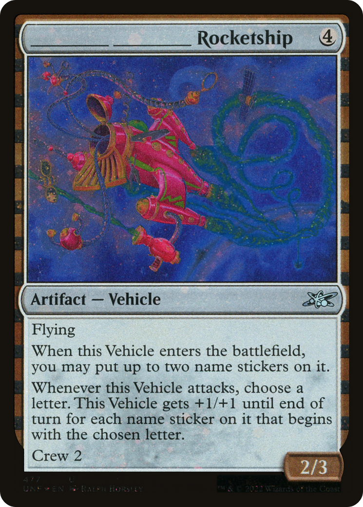 _______ _______ Rocketship (Galaxy Foil) (477) [Unfinity] foil - Deck Out Gaming