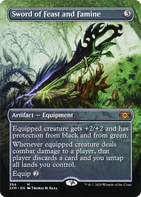 Sword of Feast and Famine (Borderless) (364) [Double Masters] - Deck Out Gaming