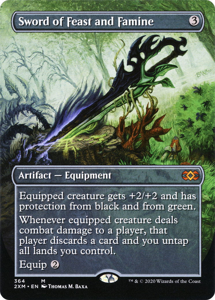 Sword of Feast and Famine (Borderless) (364) [Double Masters] - Deck Out Gaming