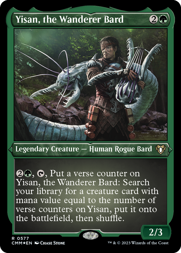 Yisan, the Wanderer Bard (577) [Commander Masters] etched - Deck Out Gaming