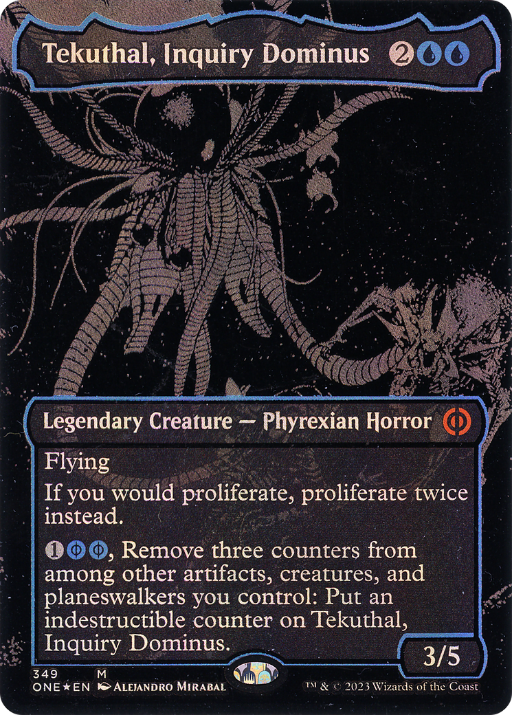 Tekuthal, Inquiry Dominus (Oil Slick Raised Foil) (349) [Phyrexia: All Will Be One] foil - Deck Out Gaming