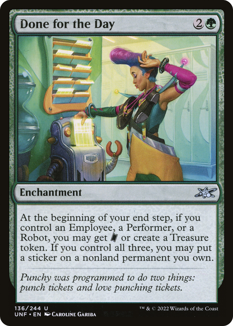 Done for the Day (136) [Unfinity] foil - Deck Out Gaming