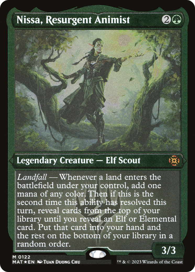 Nissa, Resurgent Animist (122) [March of the Machine: The Aftermath] etched - Deck Out Gaming