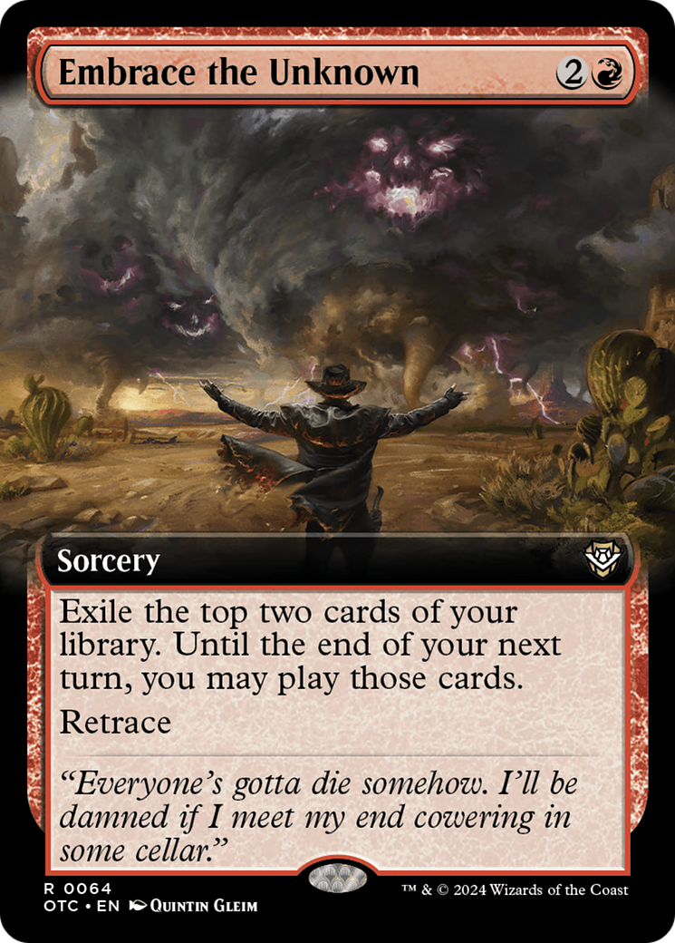 Embrace the Unknown (Extended Art) (64) [Outlaws of Thunder Junction Commander] - Deck Out Gaming