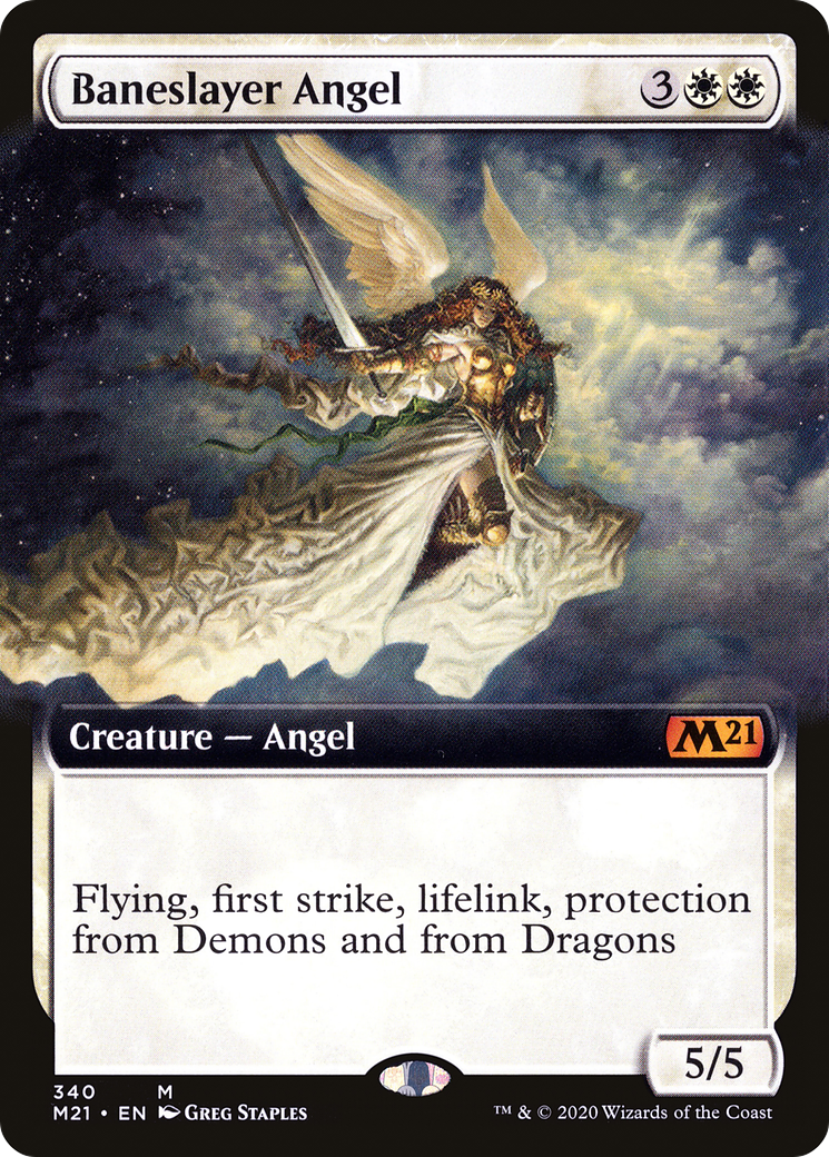 Baneslayer Angel (Extended Art) (340) [Core Set 2021] foil - Deck Out Gaming