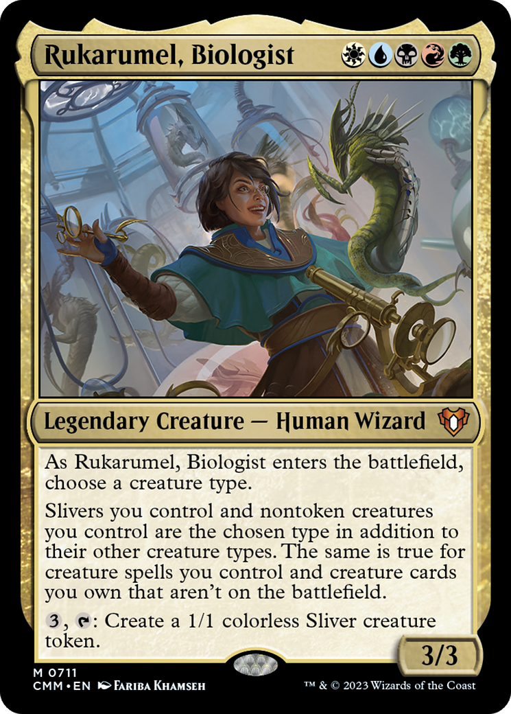 Rukarumel, Biologist (711) [Commander Masters] foil - Deck Out Gaming