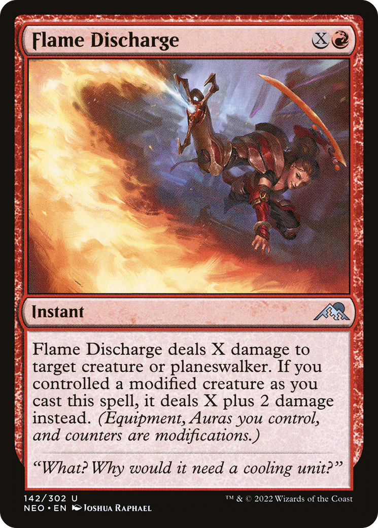 Flame Discharge (142) [Kamigawa: Neon Dynasty] foil - Deck Out Gaming
