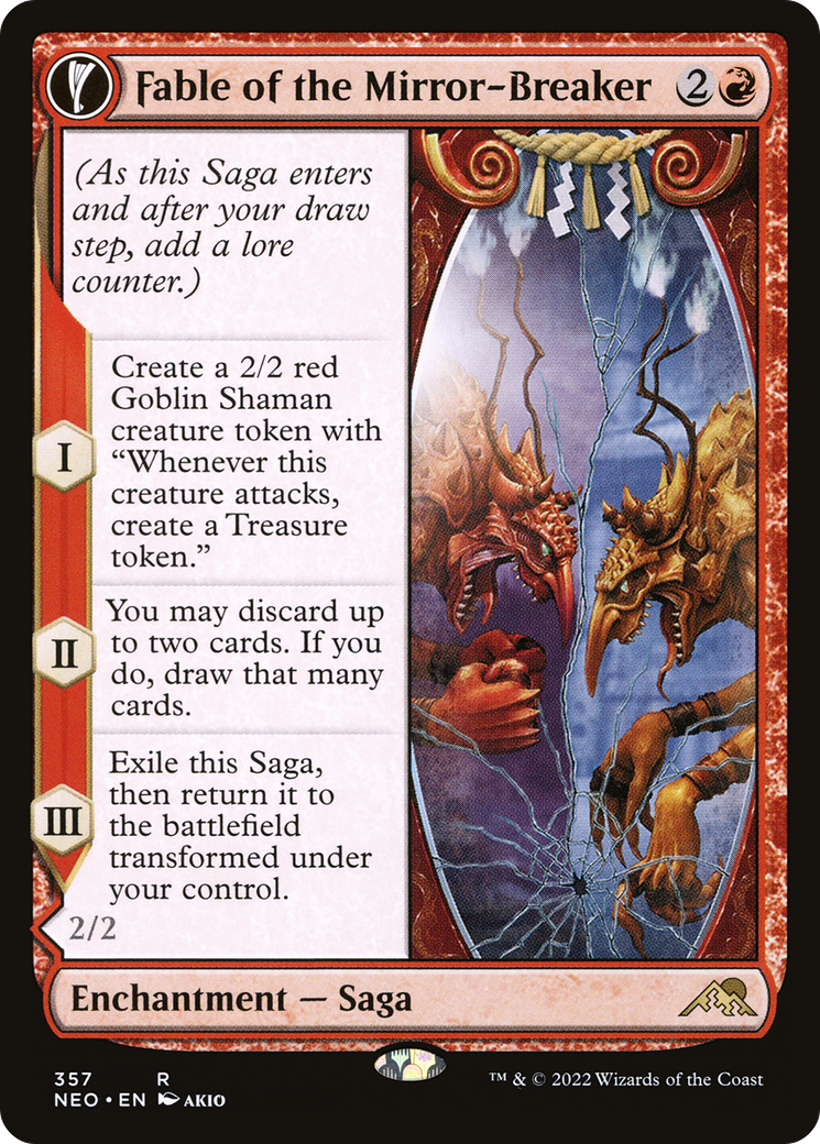 Fable of the Mirror-Breaker (Showcase) (357) [Kamigawa: Neon Dynasty] foil - Deck Out Gaming