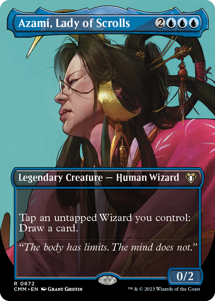 Azami, Lady of Scrolls (Borderless) (672) [Commander Masters] - Deck Out Gaming