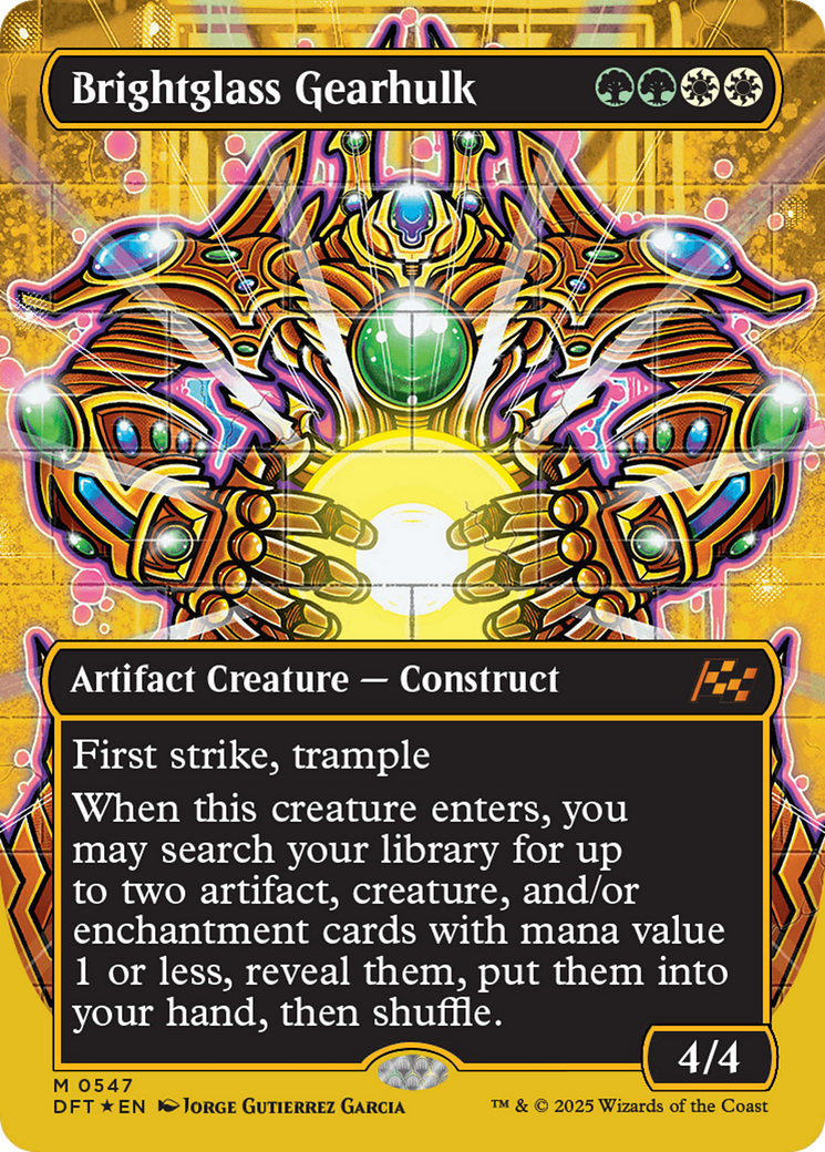 Brightglass Gearhulk (Borderless) (First-Place Foil) (547) [Aetherdrift] foil - Deck Out Gaming