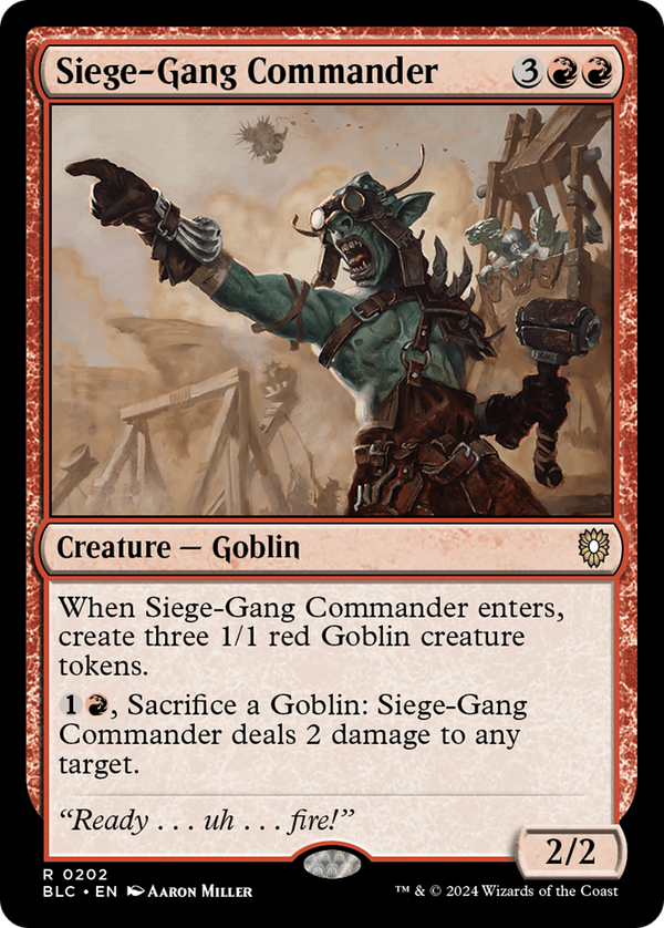 Siege-Gang Commander (202) [Bloomburrow Commander] - Deck Out Gaming