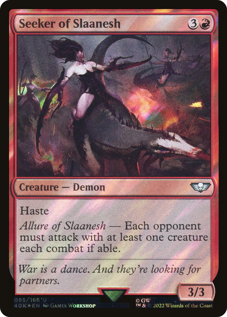 Seeker of Slaanesh (Surge Foil) (85) [Warhammer 40,000 Commander] foil - Deck Out Gaming