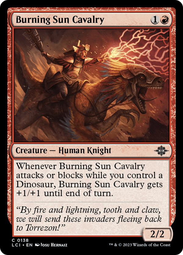 Burning Sun Cavalry (138) [The Lost Caverns of Ixalan] foil - Deck Out Gaming