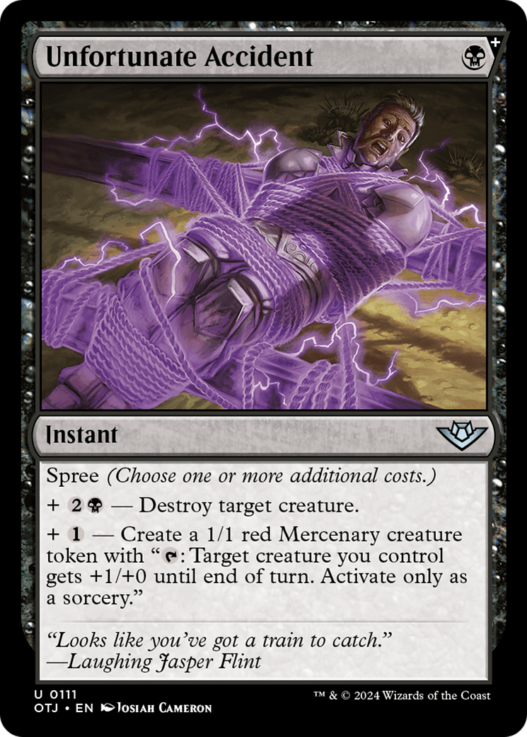 Unfortunate Accident (111) [Outlaws of Thunder Junction] foil - Deck Out Gaming