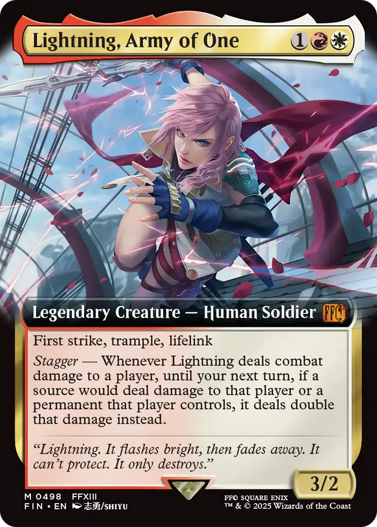 Lightning, Army of One (498) [FINAL FANTASY] foil - Deck Out Gaming