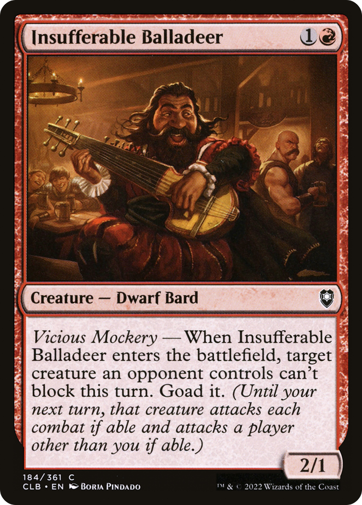 Insufferable Balladeer (184) [Commander Legends: Battle for Baldur's Gate] - Deck Out Gaming