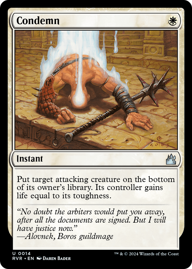 Condemn (14) [Ravnica Remastered] foil - Deck Out Gaming