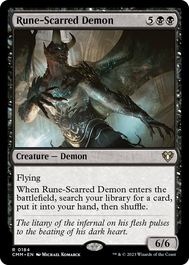Rune-Scarred Demon (184) [Commander Masters] - Deck Out Gaming