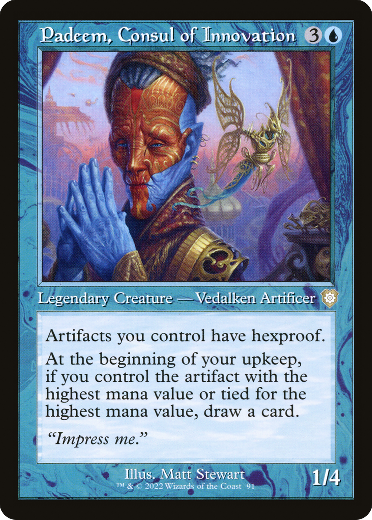 Padeem, Consul of Innovation (Retro Frame) (91) [Commander: The Brothers' War] - Deck Out Gaming