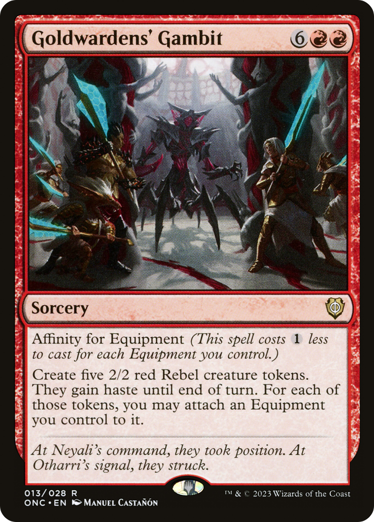 Goldwardens' Gambit (13) [Phyrexia: All Will Be One Commander] - Deck Out Gaming