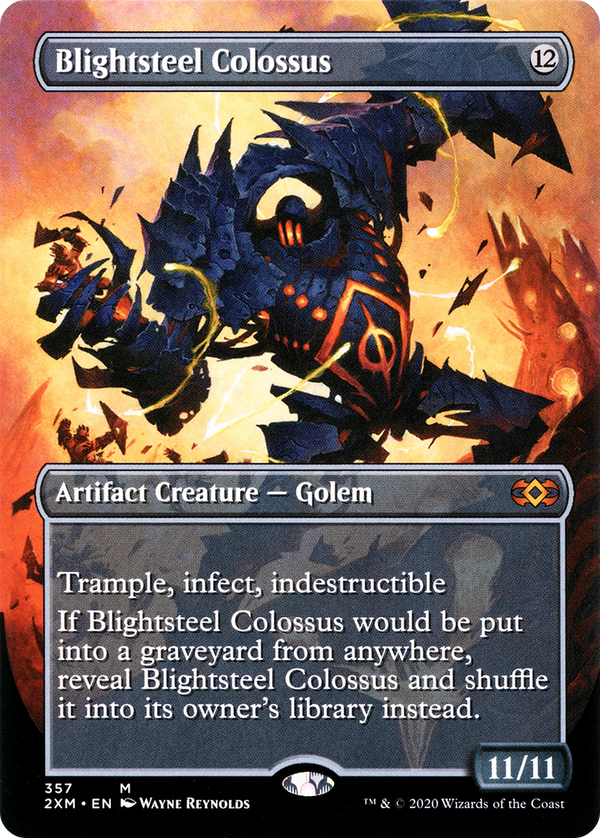 Blightsteel Colossus (Borderless) (357) [Double Masters] foil - Deck Out Gaming