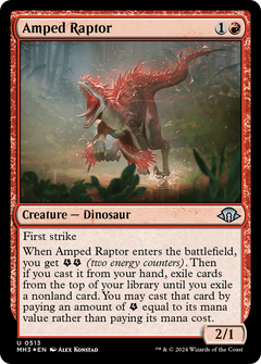 Amped Raptor (Ripple Foil) (513) [Modern Horizons 3] foil - Deck Out Gaming