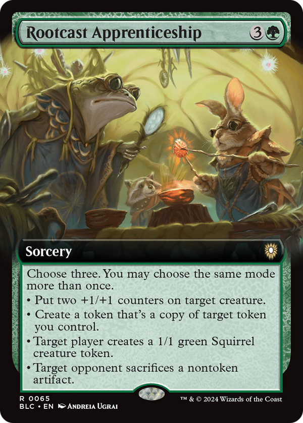 Rootcast Apprenticeship (Extended Art) (65) [Bloomburrow Commander] - Deck Out Gaming