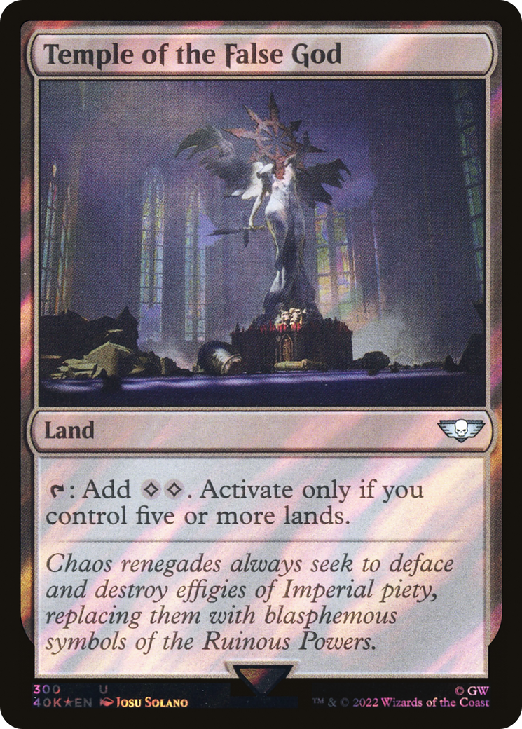 Temple of the False God (Surge Foil) (300) [Warhammer 40,000 Commander] foil - Deck Out Gaming