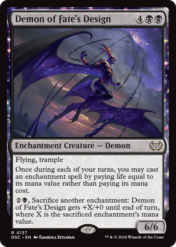 Demon of Fate's Design (137) [Duskmourn: House of Horror Commander] - Deck Out Gaming