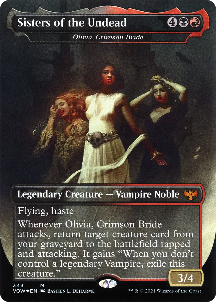 Sisters of the Undead - Olivia, Crimson Bride (343) [Innistrad: Crimson Vow] foil - Deck Out Gaming