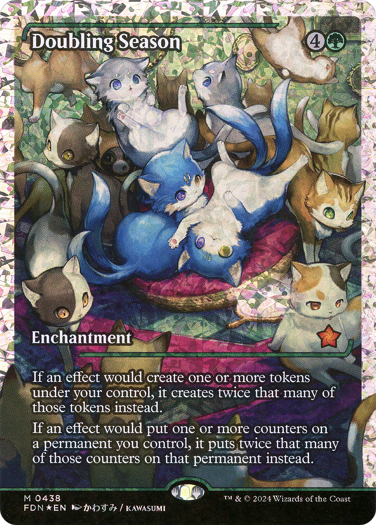 Doubling Season (Showcase) (Fracture Foil) (438) [Foundations] foil - Deck Out Gaming