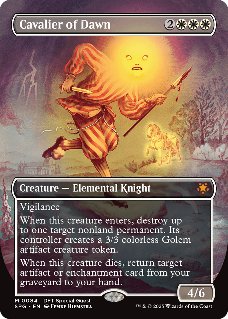 Cavalier of Dawn (Borderless) (84) [Special Guests] foil - Deck Out Gaming