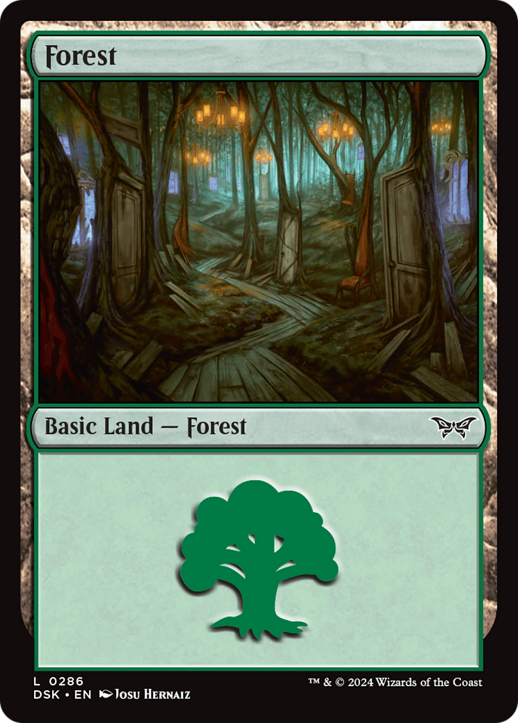 Forest (0286) (286) [Duskmourn: House of Horror] foil - Deck Out Gaming