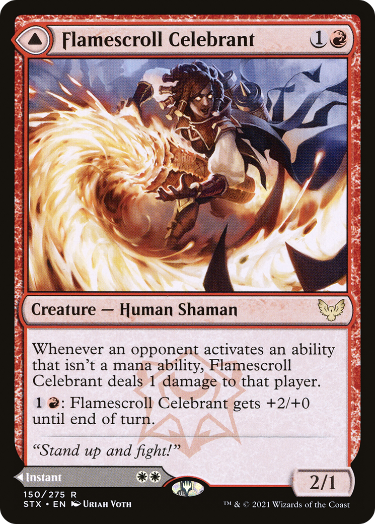 Flamescroll Celebrant (150) [Strixhaven: School of Mages] foil - Deck Out Gaming