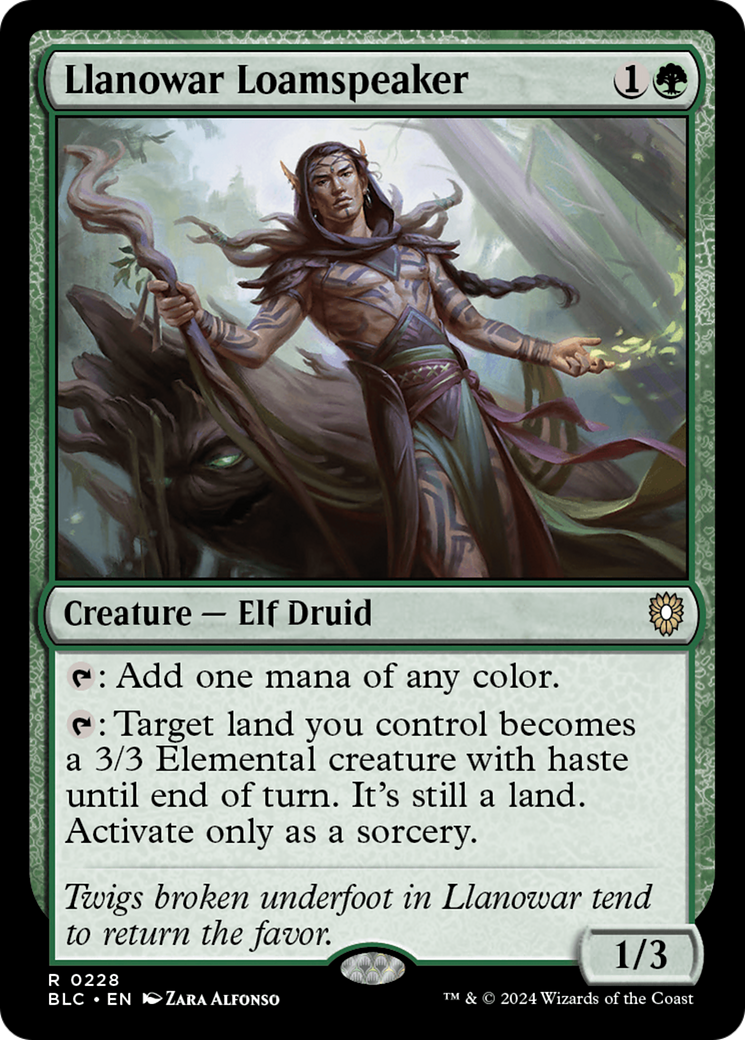 Llanowar Loamspeaker (228) [Bloomburrow Commander] - Deck Out Gaming