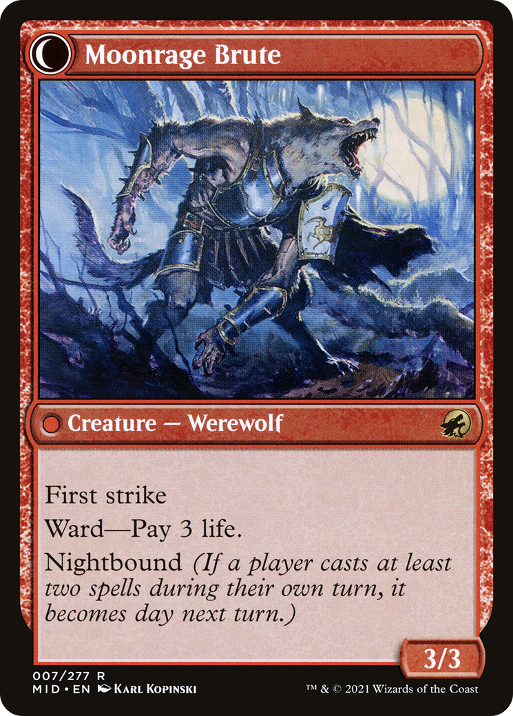 Brutal Cathar // Moonrage Brute (7) [Innistrad: Midnight Hunt] - Deck Out Gaming