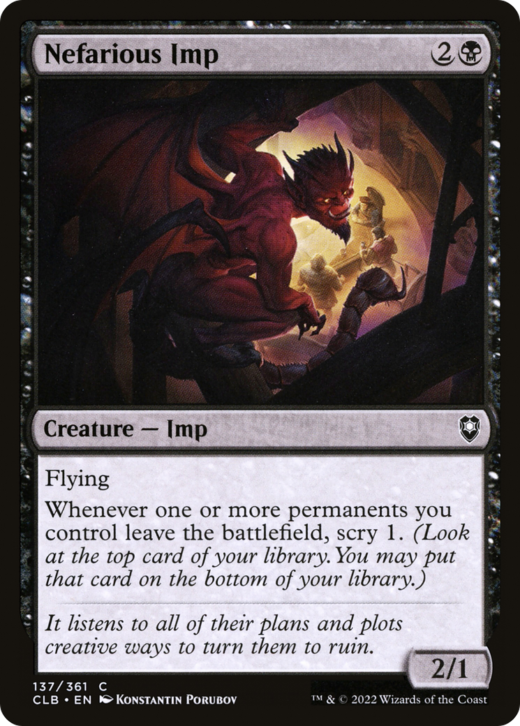 Nefarious Imp (137) [Commander Legends: Battle for Baldur's Gate] foil - Deck Out Gaming