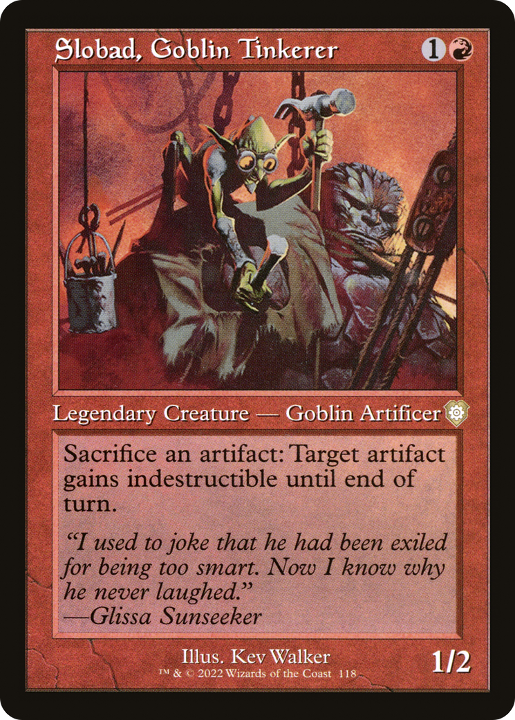 Slobad, Goblin Tinkerer (Retro Frame) (118) [Commander: The Brothers' War] - Deck Out Gaming